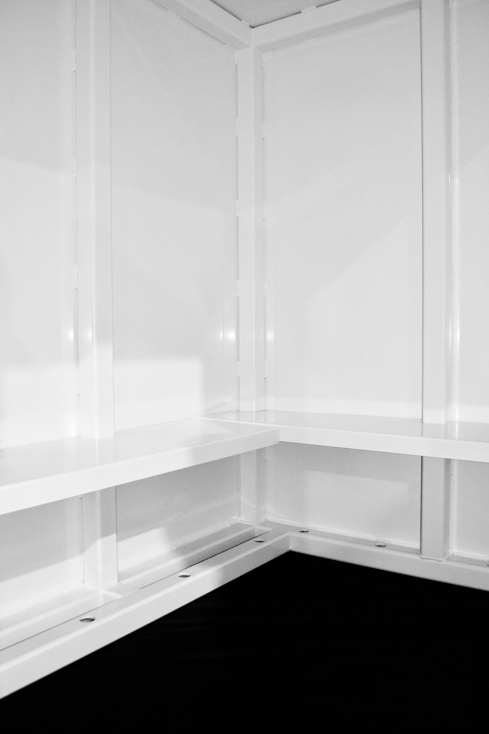 Interior bench seating.